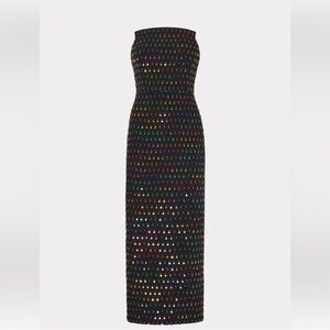 Milly Izabela Beaded Sequin Column Dress